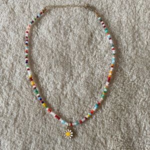 Colorful sunflower necklace